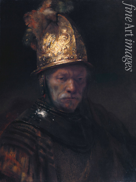 Rembrandt van Rhijn (School) - The Man with the Golden Helmet