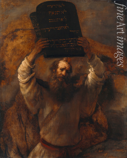 Rembrandt van Rhijn - Moses Breaking the Tablets of the Law
