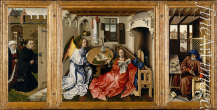 Campin Robert - The Annunciation (Mérode Altarpiece)