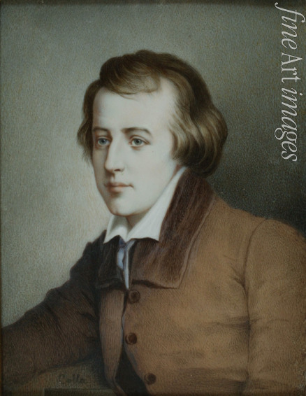 Unbekannter Künstler - Porträt des Dichters Heinrich Heine (1797-1856)