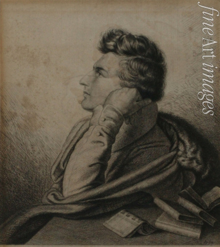 Grimm Ludwig Emil - Porträt des Dichters Heinrich Heine (1797-1856)