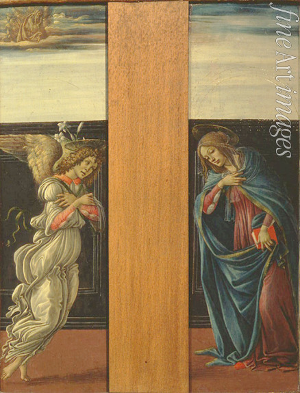 Botticelli Sandro - Madonna der Verkündigung (Annunciate) und Erzengel Gabriel