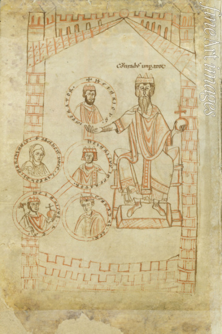 Ekkehard von Aura - Stammtafel der Salier: Konrad II. auf dem Thron, Heinrich III., Heinrich IV., Adelheid von Kiew, Heinrich V. und Konrad