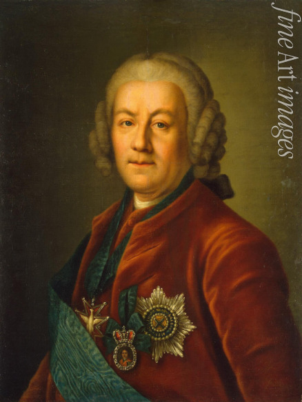 Unbekannter Künstler - Porträt von Alexei Petrowitsch Graf Bestuschew-Rjumin (1693-1766)