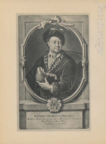 Haid (Hayd) Johann Jacob - Porträt von Sibirienforscher Johann Georg Gmelin (1709-1755)
