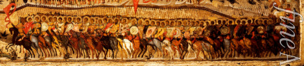 Athanasius Metropolit von Moskau - Gesegnet sei das Heer des Himmlischen Königs (Detail: Untere Krieger-Reihe, geführt von Alexander Newski und heiligen Georg)