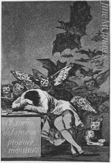 Goya Francisco de - The Sleep of Reason Produces Monsters. (Capricho No 43)