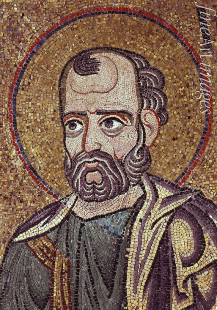 Byzantinischer Meister - Der Prophet Jona (Detail von Mosaik-Interieur im Markusdom)