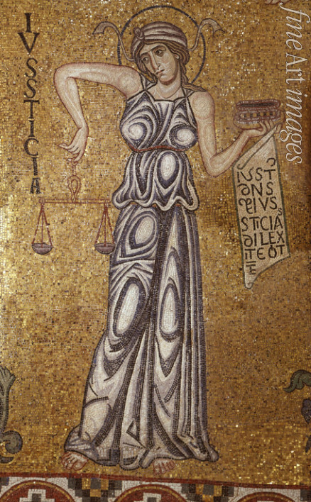 Byzantinischer Meister - Justiz (Detail von Mosaik-Interieur im Markusdom)