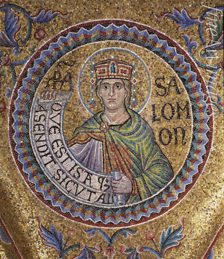 Byzantinischer Meister - König Salomon (Detail von Mosaik-Interieur im Markusdom)