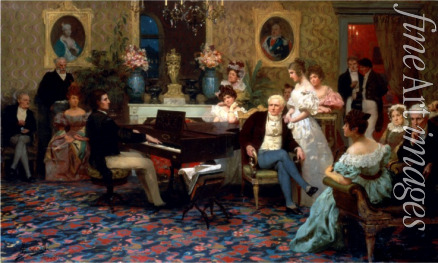 Siemiradzki Henryk - Chopin spielt ein Klavierkonzert im Radziwill-Palais