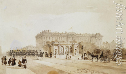 Weiss Johann Baptist - View of the Anichkov Palace in St Petersburg