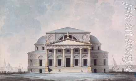 Quarenghi Giacomo Antonio Domenico - Die Fassade des Börsengebäudes in Sankt Petersburg