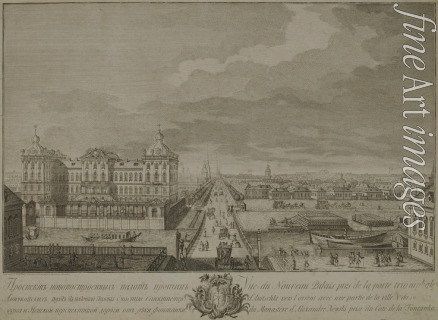 Vasilyev Yakov Vasilyevich - View of the Newly-Built Chambers Opposite the Anichkov gates in Saint Petersburg