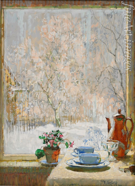 Gorbatov Konstantin Ivanovich - Through the Window in Winter