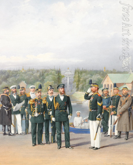 Balashov Pyotr Ivanovich - The Leib Guards in Peterhof