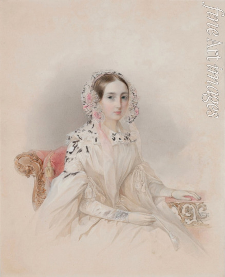 Hau (Gau) Vladimir (Woldemar) Ivanovich - Portrait of Princess Therese of Nassau-Weilburg (1815-1871)