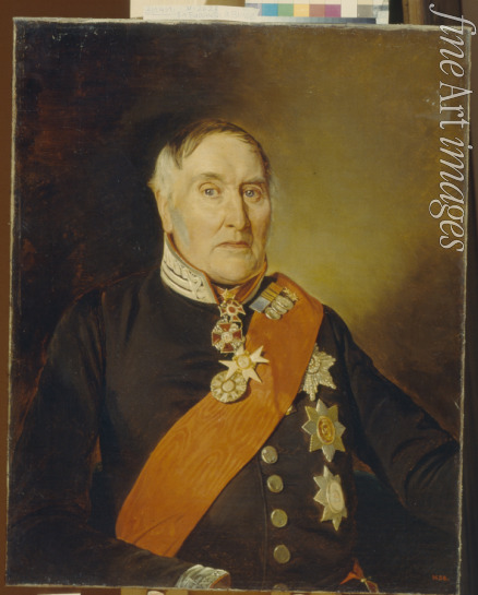 Zichy Mihály - Porträt von Baronet Jakow Wassiljewitsch Wylie (1768-1854)
