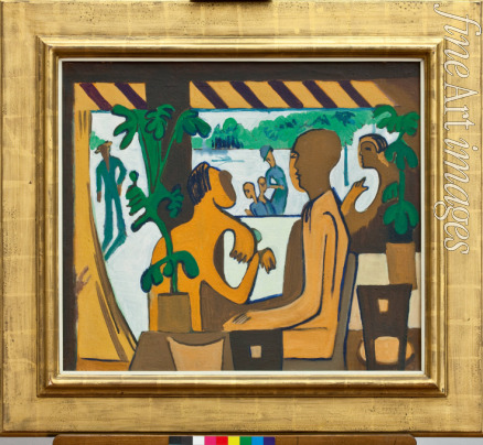 Kirchner Ernst Ludwig - Brown Figures in a Café