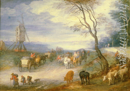 Brueghel Jan der Ältere - Landschaft mit Windmühle