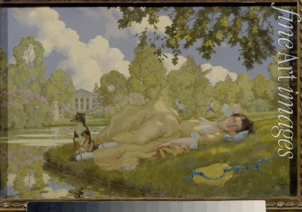 Somov Konstantin Andreyevich - Sleeping Woman in a Park
