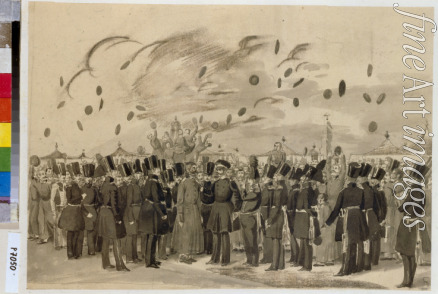 Fedotow Pawel Andrejewitsch - Großfürst Michael Pawlowitsch besucht das Heerlager von Leib-Garde-Regiment Finnland am 8. Juli 1837