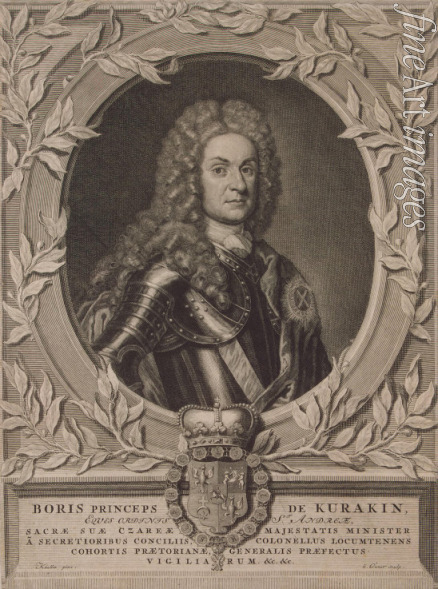 Gunst Pieter Stevens van - Porträt von Fürst Boris Iwanowitsch Kurakin (1676-1727)