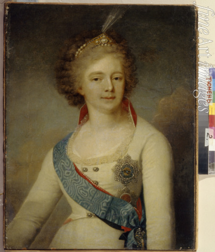 Borovikovsky Vladimir Lukich - Portrait of Empress Maria Feodorovna (1759-1828) in the Chevalier Guard uniform