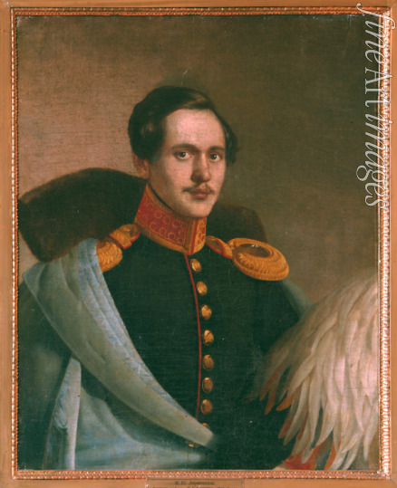 Budkin Philipp Osipovich - Portrait of the poet Mikhail Yuryevich Lermontov (1814-1841)