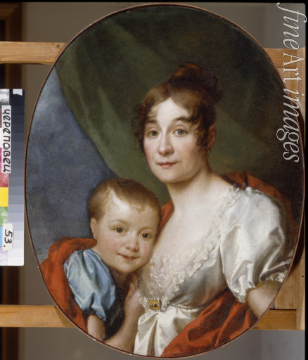 Lewizki Dmitri Grigoriewitsch - Porträt von Fürstin Ekaterina Alexandrowna Schachowskaja (1777-1846) mit Tochter
