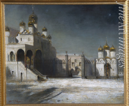 Savrasov Alexei Kondratyevich - The Cathedral Square in the Moscow Kremlin at Night