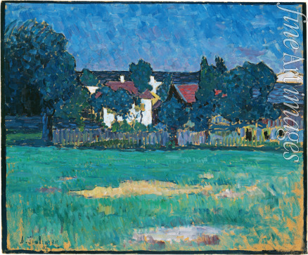 Javlensky Alexei von - Wasserburg landscape with houses and field