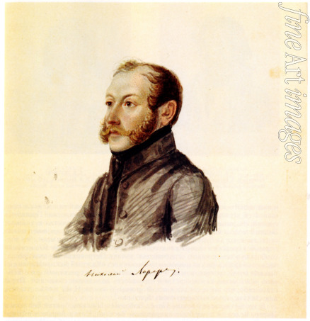 Bestuschew Nikolai Alexandrowitsch - Porträt von Dekabrist Nikolai Lorer (1794-1873)