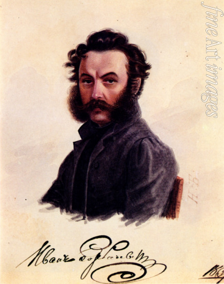 Bestuschew Nikolai Alexandrowitsch - Porträt von Dekabrist Iwan Horbatschewski (1800-1869)