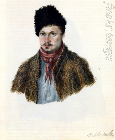 Bestuschew Nikolai Alexandrowitsch - Porträt von Dekabrist Wassili Dawydow (1793-1855)
