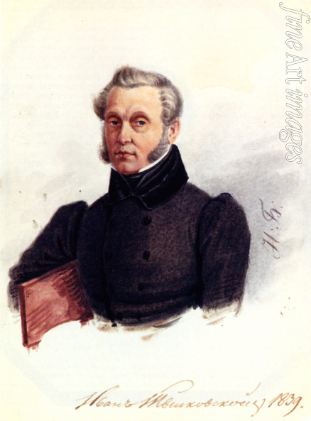 Bestuschew Nikolai Alexandrowitsch - Porträt von Dekabrist Iwan Powalo-Schweikowski (1787-1845)