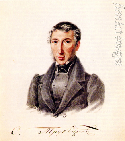 Bestuzhev Nikolai Alexandrovich - Portrait of Decembrist Prince Sergei Petrovich Trubetskoy (1790-1860)