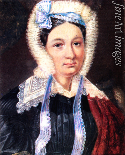 Bestuzhev Nikolai Alexandrovich - Portrait of Maria Kazimirovna Yushnevskaya (1790-1863), wife of Decembrist Alexander Yushnevsky