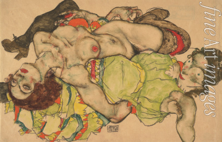 Schiele Egon - Two Girls Lying Entwined