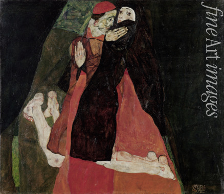 Schiele Egon - Cardinal and Nun (Tenderness)