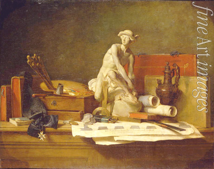 Chardin Jean-Baptiste Siméon - Stilleben mit Attribute der Künste
