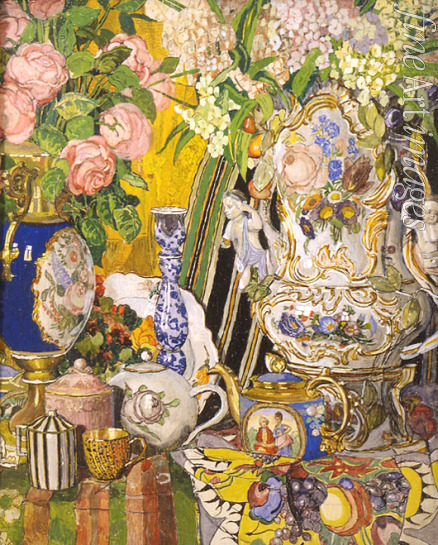 Golovin Alexander Yakovlevich - Still life. Flowers and porcelain