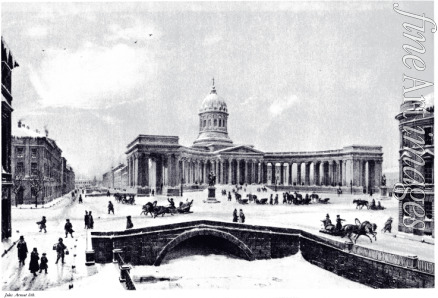 Anonymous - View of the Kazan Cathedral in Saint Petersburg