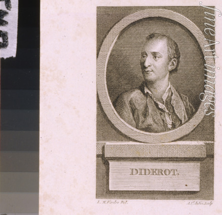 Saint-Aubin Augustin de - Portrait of Denis Diderot (1713-1784)