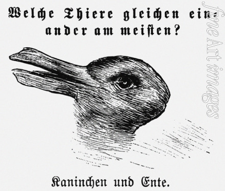 Unbekannter Künstler - Die Ente-Hase Illusion. Aus: Fliegende Blätter (