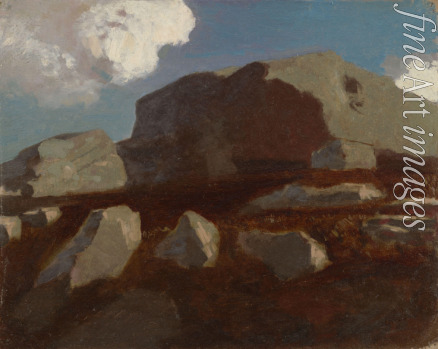 Redon Odilon - Landscape with Rocks, near Royan