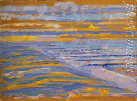 Mondrian Piet - View from the Dunes with Beach and Piers, Domburg
