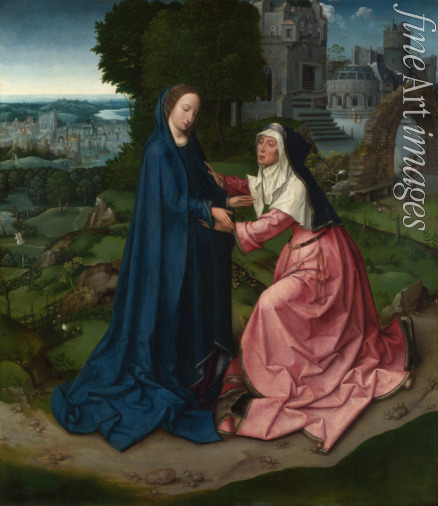 Master of 1518 (Workshop) - The Visitation of the Virgin to Saint Elizabeth. Panel from an Altarpiece