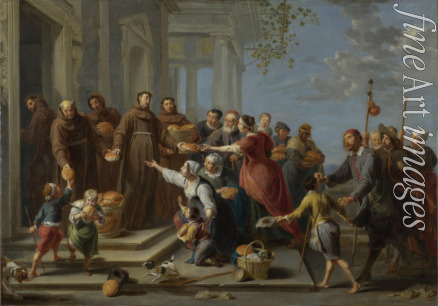 Herp Willem van der Ältere - Heiliger Antonius von Padua verteilt Brot