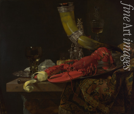 Kalf Willem - Still Life with the Drinking-Horn of the Saint Sebastian Archers' Guild, Lobster and Glasses